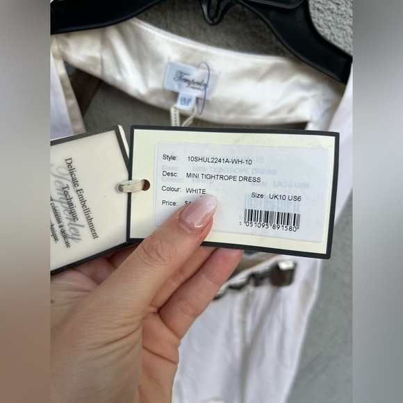 Temperly London MINI TIGHTROPE DRESS in White New with Tags! - Picture 5 of 10